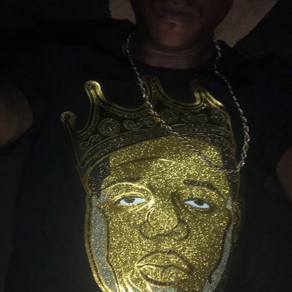 Notorious Big Glitter Rocstar T-shirt - Picture 2 of 2